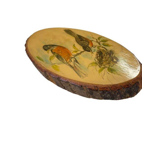 Paul Whitney Wood Plaque Wall Art Wildlife Pine Slab Rustic Wall Hanging u - Picture 5 of 12